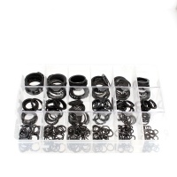 Caja de Surtido de Arandelas Elásticas de Retención Exteriores Acero Negro Din 471