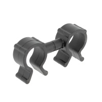 Clip doble para cable o tubo giratorio