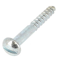 Tornillos Madera Cabeza Redonda Ranurada Acero Galvanizado Blanco Din 96