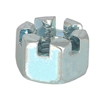 Tuerca Almenada Acero Galvanizado Blanco Din 935