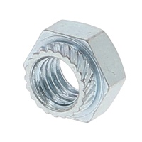 Tuerca para Engastar Hexagonal Acero Galvanizado Blanco