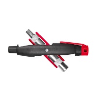 Llave universal para armarios de distribución eléctrica en forma de espiga,  cruz, cuadrada, triangular , paletón doble