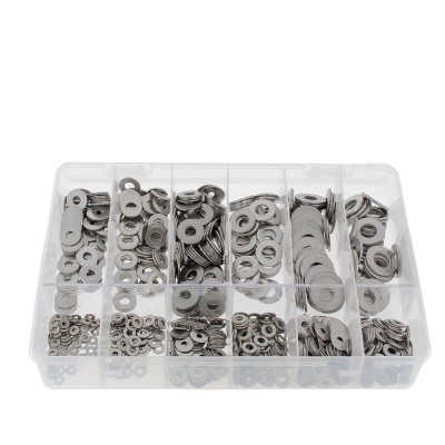 Caja de Surtido de Arandelas Planas M + L Inoxidable A2 NFE 25513