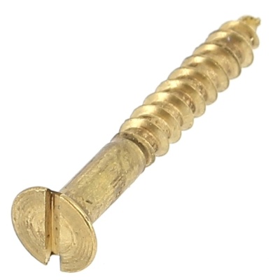 Tornillos Madera Cabeza Fresada Ranurada Latón Bruto Din 97