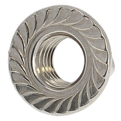 Tuerca con Collar Dentado Inoxidable A2 Din 6923