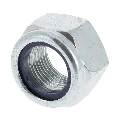 Tuerca  Nylstop Acero Galvanizado Blanco Din 985