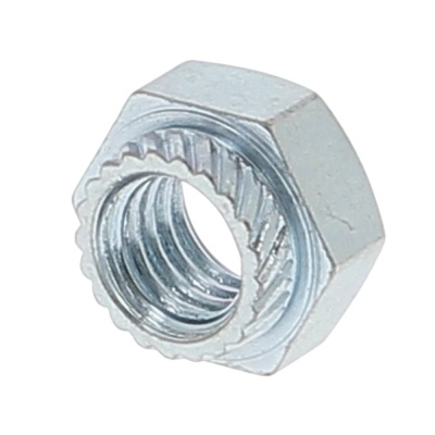 Tuerca para Engastar Hexagonal Acero Galvanizado Blanco
